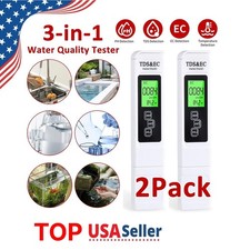 2pc TDS Meter Digital Tester Water Quality Testing Kits Drinking Water 0-9990ppm