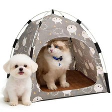 Cat Tent Indoor Outdoor, Portable Pet Cave for Small Dogs  Kittens with Remo...