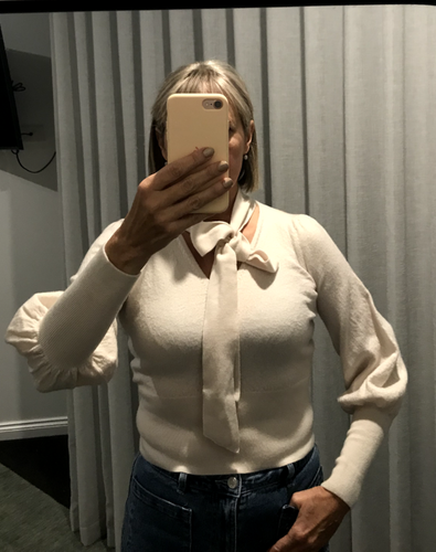 Zimmermann Knit Sweater V Neck Tie Ivory Size 3 RUNS SMALL EUC Wool - Picture 3 of 9