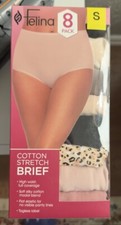 Felina Ladies' Cotton Stretch Brief, 8-pack Size Small Multicolor New