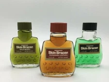 VTG LOT OF 3 MENNEN SKIN BRACER AFTER SHAVE BURNISHED LEATHER WILD MOSS 1.5 OZ