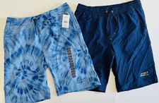 EDDIE BAUER swim trunks shorts boys size 14/16 lightweight 2 Pairs NEW nn65 
