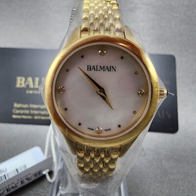 Balmain De Balmain Watch Women 25mm MOP Dial Gold Tone Diamond