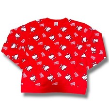 Sanrio Hello Kitty All-Over Print Crewneck Sweatshirt Sweater Women s Size S NEW