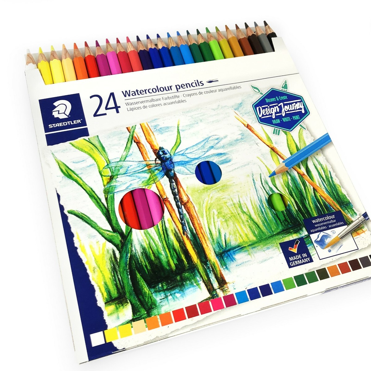 STAEDTLER Set Acquerelli Da Viaggio Design Journey - Matite, Pennello, Gomma, Temperamatite - 6