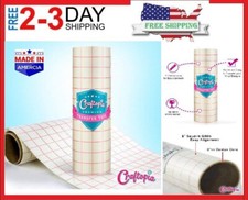 Craft Transfer Paper Tape Roll PERFECT Grid Alignment 12"x8' DIY Adhesive Vinyl