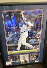 Nico Hoerner framed photo in photo collage and name plaque