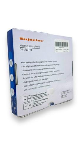 Sujeetec SJ-1710 F/B Microphone Headset Headworn Earset Over Ear Hanging Mic - Picture 11 of 12