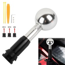 Universal Aluminum Silver Round Ball Automatic Gear Stick Shift Knob Shifter Universal Aluminum Silver Round Ball Automatic Gear Stick Shift Knob Shifter