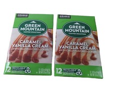 24 Green Mountain Single-Serve Keurig Coffee K-Cup Pods Caramel Vanilla Cream