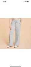 Blogilates Women's Travel Trouser High-Rise Wide Leg Sweatpants - Gray Small