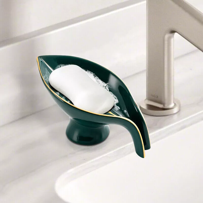 Self-Draining Ceramic Soap Dish