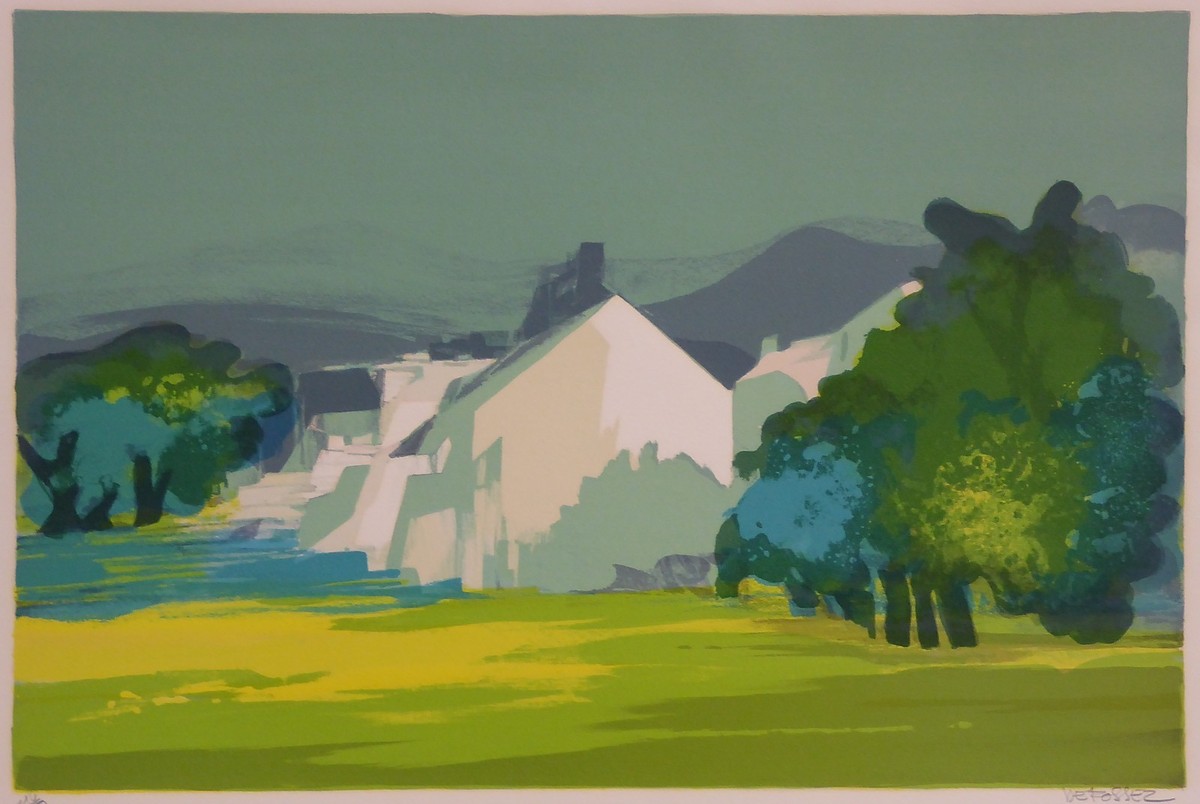 Alfred Defossez, Beautiful Silkscreen Landscape | eBay