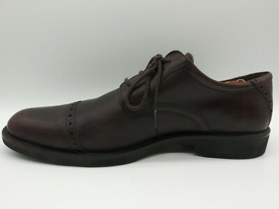 ECCO Mens Brown Leather Wingtip Brogue Derby Dress Shoes Sz 45 Ecco Brown Leather Brogue Cap Toe Derby Shoes Mens 45 US 11  main image 4