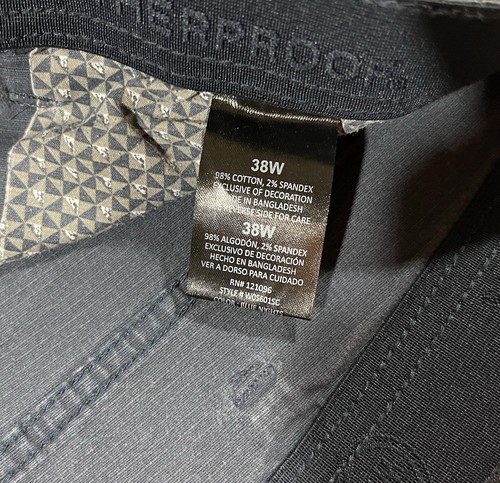 (2) Weatherproof Mens 38 Shorts Blue, Tan Cargo Mid Rise Elastic Waistband - Picture 13 of 21