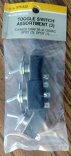 Radio Shack Three Toggle Switch Assortment 3AMP at 125VAC Archer 275-322