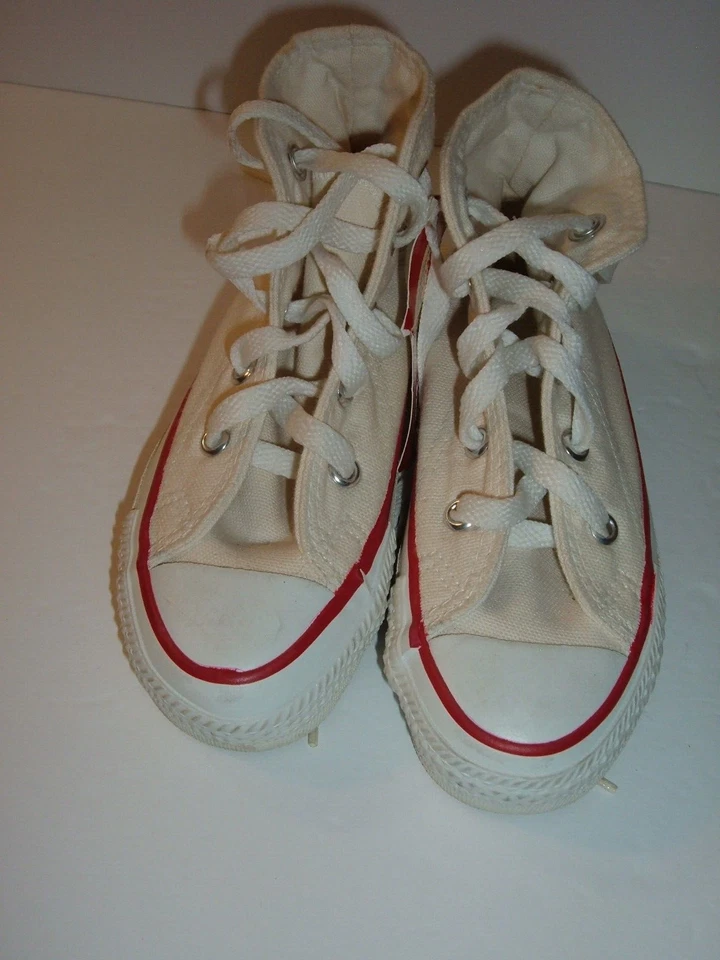 DE COLECCIÓN AÑOS 70 HECHO EN EE. UU. CONVERSE ALL STAR CHUCK TAYLOR Hi Youth Talla 10.5 Foto 3 de 4