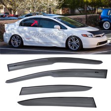 For 06-11 Civic 4dr Rain Guard Window Visors Mugen Style 2 Sedan Fa2 Si