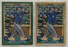 2019 Topps Gypsy Queen JUSTIN SMOAK #236 Base & Green Retail Lot Blue Jays