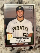 2022 TOPPS CHROME PLATINUM BASE ROOKIE CARD PITTSBURGH PIRATES MIGUEL YAJURE #61