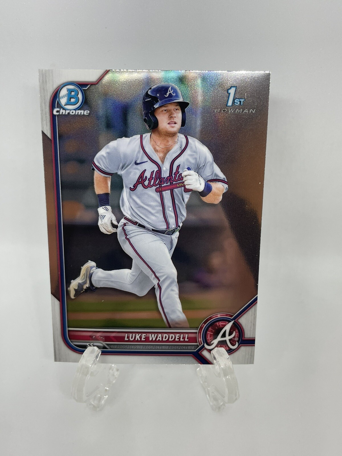 2022 Bowman Chrome Prospect #BCP-48 Luke Waddell - Atlanta Braves