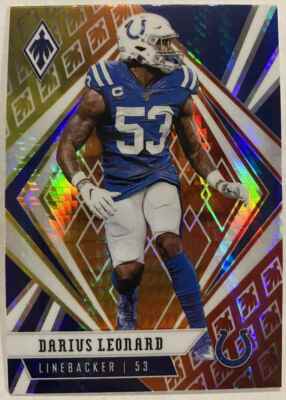 2020 PANINI PHOENIX FIRE BURST DARIUS LEONARD INDIANAPOLIS COLTS #59