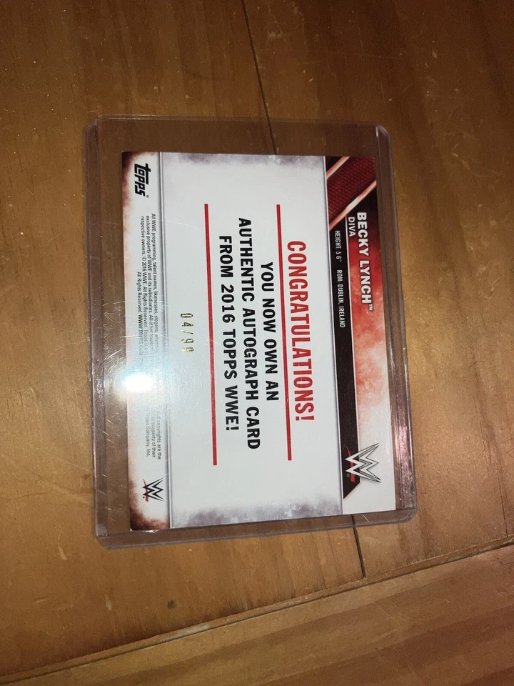 WWE Topps Becky Lynch Bronze RC 2016 4/99 Foto 2 de 2