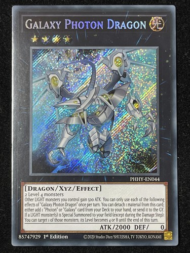 YUGIOH GALAXY PHOTON DRAGON SECRET RARE 1ST EDITION NEAR MINT PHHY 