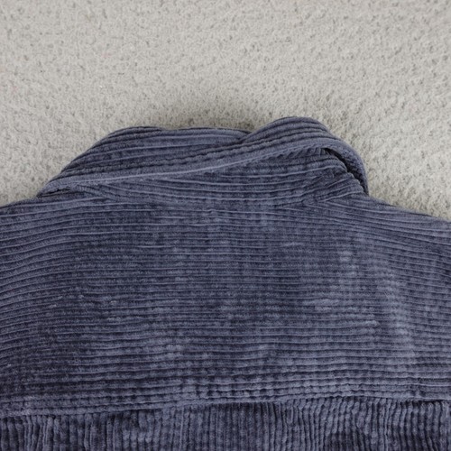 LL Bean Shirt Womens Medium Blue Corduroy Long Sleeve Button Up Oversized - Picture 9 of 12