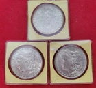 3 Morgan Silver Dollars Gem BU 1886P 1898P 1900O  240749