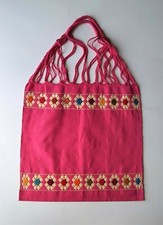 Purse - Handbag - Handmade Bohemian Style - Pink with Embroidered Detail