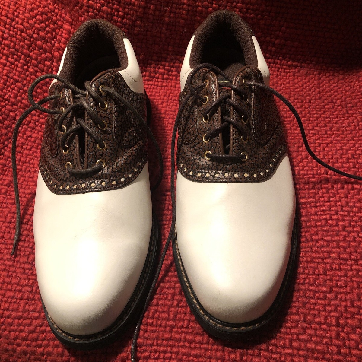 Bermuda sands golf Classic Brown and White Men\'s Dress Shoes Bermuda Sands Mens Golf Shoes Size 9 white and brown | eBay main image 2