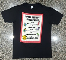 Vintage Single Stitch Father's Day Top 10 Gifts For Dad Shirt Made In USA Size L