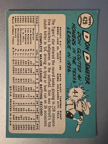 1965 Topps Baseball Singles - Pick Your Card -- 371 to 598 -- High Numbers - Picture 105 of 499