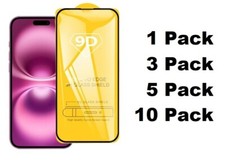 Full Coverage Edge to Edge Tempered Glass Screen Protector for iPhone 16 Plus
