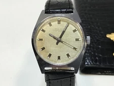 Poljot Mens Dress Watch Mechanical Vintage Soviet wristwatch 17j Gray Dial