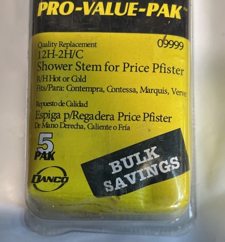 (5er Pack) Danco Wasserhahn Vorbau 12H-2H/C - beide heißen/kalten Seiten 09999 - Bild 2 von 2