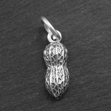 925 Sterling Silver Peanut Pendant Nut Charm Fit Necklace Bracelet Birthday Gift