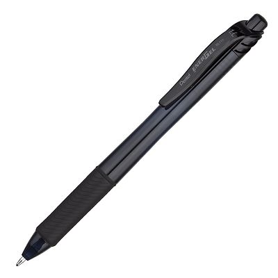 BL110-A Pentel EnerGel RT Liquid Gel Ink Pen, Tip, Black Ink, Pack of 