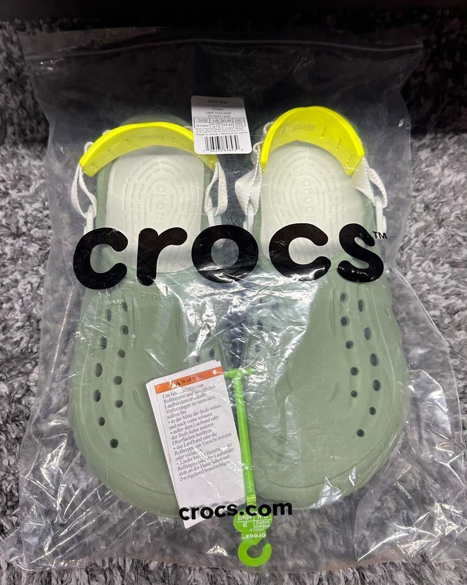 Crocs Echo Clogs Shoes Slides Mens Size 10 Moss Green Casual  display picture 3