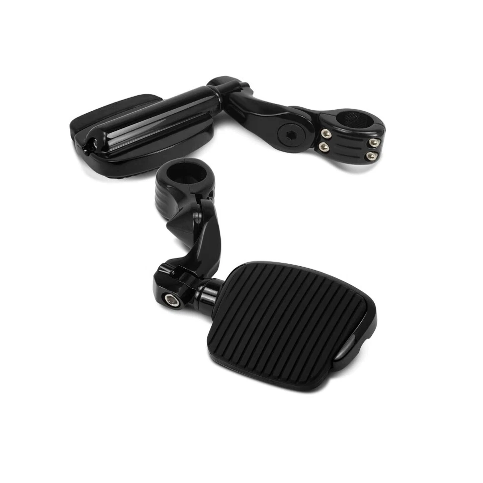 Conjunto de suporte e suporte de barra de estrada universal 32 mm preto para Harley Dyna Softail - Imagem 2 de 4