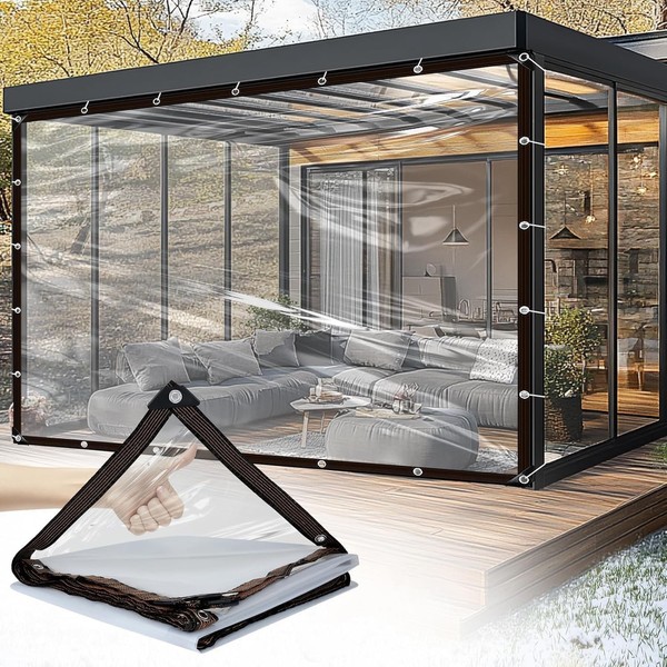 Plane Transparent 3 X 6 M Wasserdicht Mit ÖSen FüR AußEnbereich Abdeckplane-image