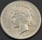 1921 P Phildelphia Mint Peace US Silver Dollar 90% Silver US