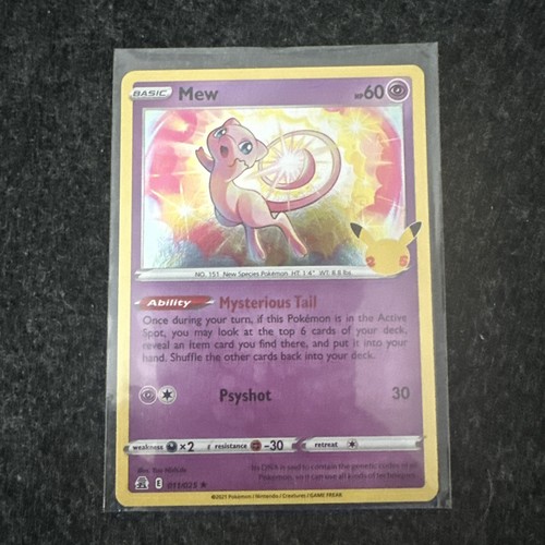 C11 Mew - Pokémon TCG - Celebrations - 011/025 - Holo Foil Rare - Mint Condition