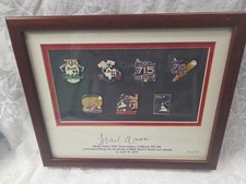 Hank Aaron Signed Limited Edition Pin Set #21 / 715 - Atlanta Braves ! NICE !!