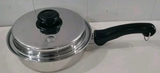 Saladmaster 9" System 7 Skillet & Vapo Lid TP304-316 Surgical Stainless Steel