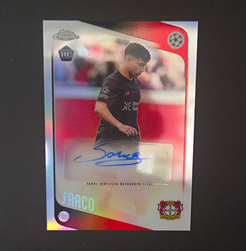 Alejo Sarco Rookie Auto CA-AS Topps Chrome UEFA Club Competitions 2025/26