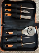 Halloween Pumpkin 6 PC Carving Kit Professional Heavy Duty Carving Set OPEN BOX 