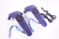 2x (Pair) of HTC Vive 2.0 Blue Controllers for Vive Pro (2PR7200) w/Straps WORKS