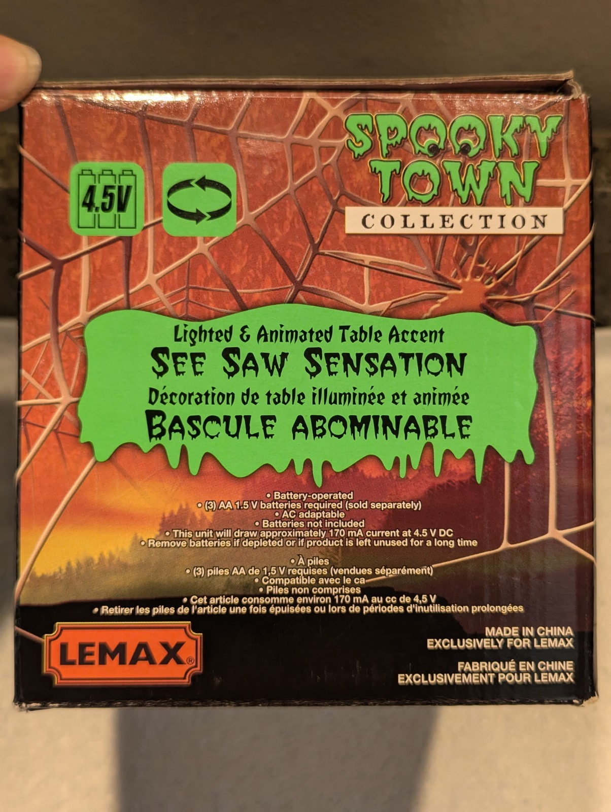 Lemax Spooky Town See-Saw Sensation 14322 Table Accent Halloween Village READ